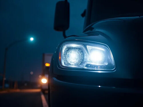 dernier blog d'entreprise sur L'industrie du camionnage adopte la conversion des phares LED à 12V