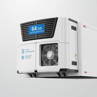 Harga yang bagus Unit Pendingin Transportasi Tingkat Kebisingan Di Bawah 65 DB dengan Kapasitas Muatan 3 Ton dan Motor Kipas Tahan Air untuk Rantai Dingin on line