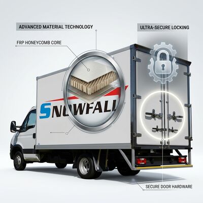 Goede prijs. Eco-vriendelijke materialen FRP samengestelde Sandwich Dry Cargo Box met een snel installatieontwerp online