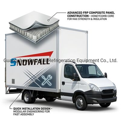 Harga yang bagus Compact 2m Mini Size FRP Composite Sandwich Dry Cargo Box dengan Desain Instalasi Cepat on line